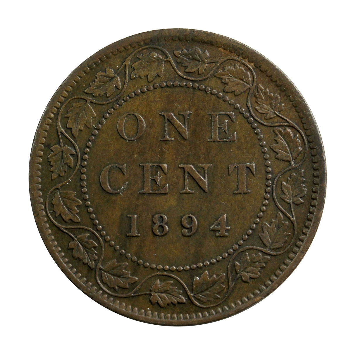 1894 Large 4 Canada 1-cent Extra Fine (EF-40) $