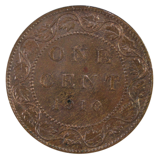 1910 Canada 1-cent UNC+ (MS-62) Brown