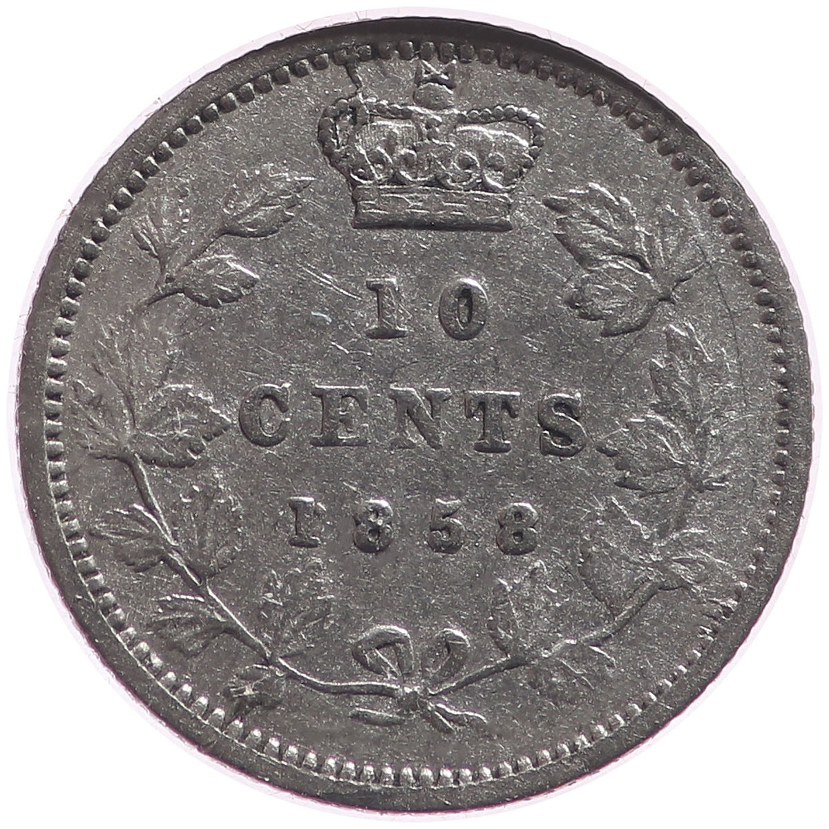 1858 Canada 10-cents VG-F (VG-10)