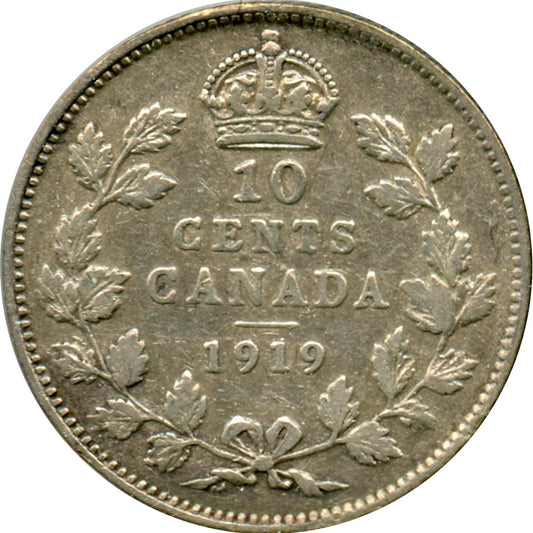 1919 Canada 10-cents Very Fine (VF-20)