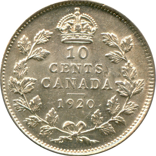 1920 Canada 10-cents AU-UNC (AU-55) $