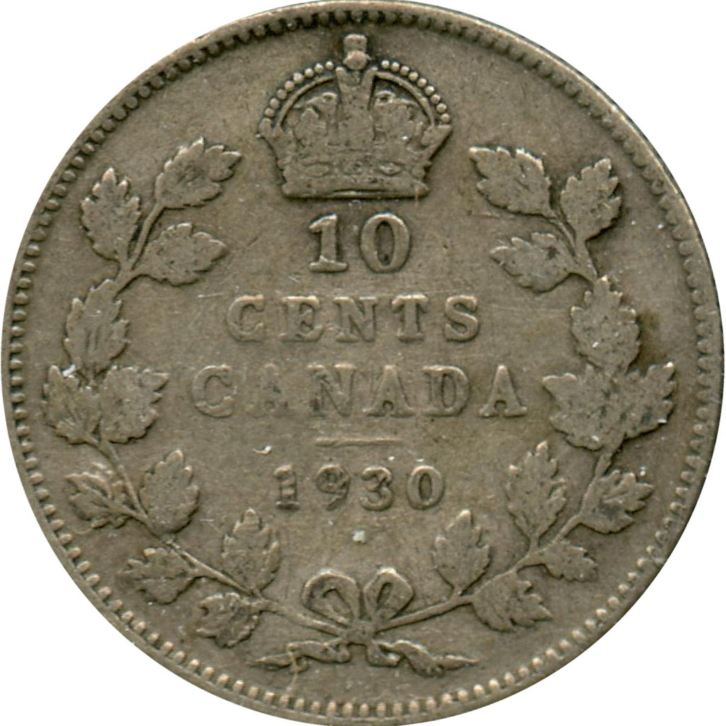 1930 Canada 10-cents Very Good (VG-8)