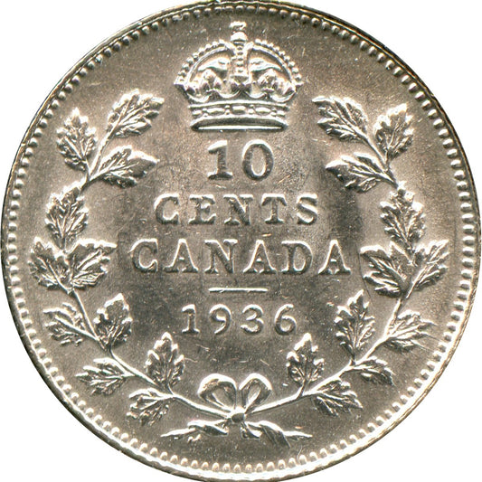 1936 Canada 10-cent AU-UNC (AU-55) $