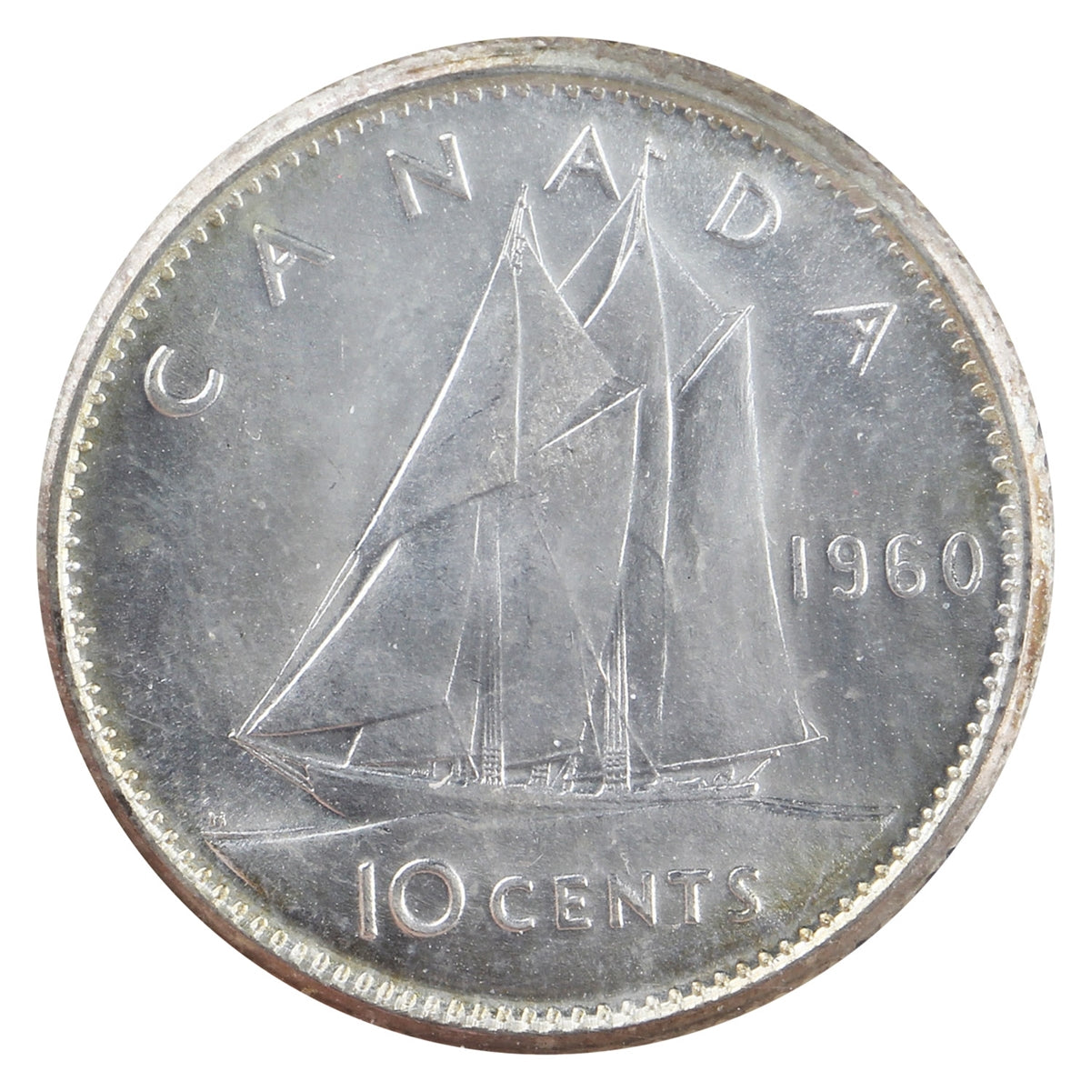 1960 Canada 10-cents ICCS Certified MS-64