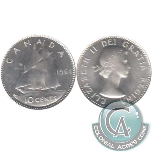 1964 Canada 10-cents UNC+ (MS-62)