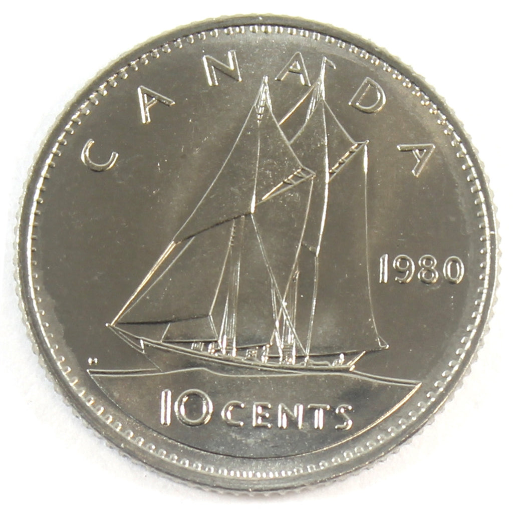 1980 Canada 10-cent Brilliant Uncirculated (MS-63)