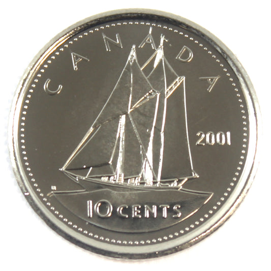 2001P Canada 10-cent Brilliant Uncirculated (MS-63)