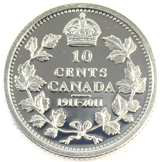 2011 100th Ann. Canada 10-cent Silver Proof