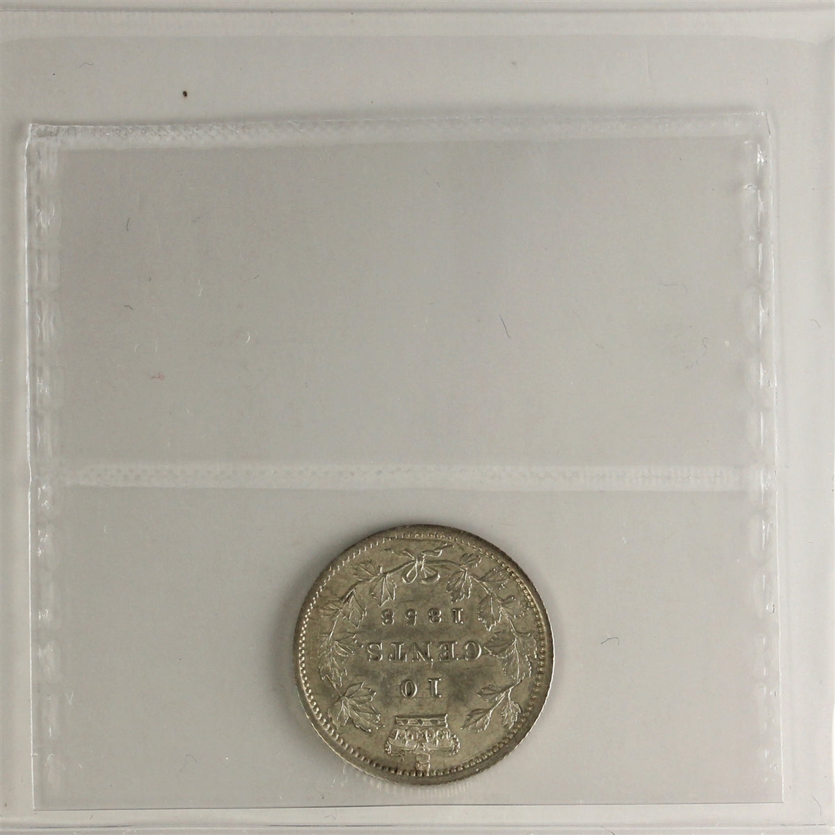 1858 Canada 10-cents ICCS Certified AU-55