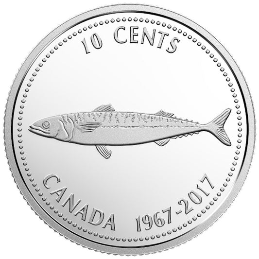 1967-2017 Canada 10-cent Centennial Commemorative Proof Silver (No Tax)