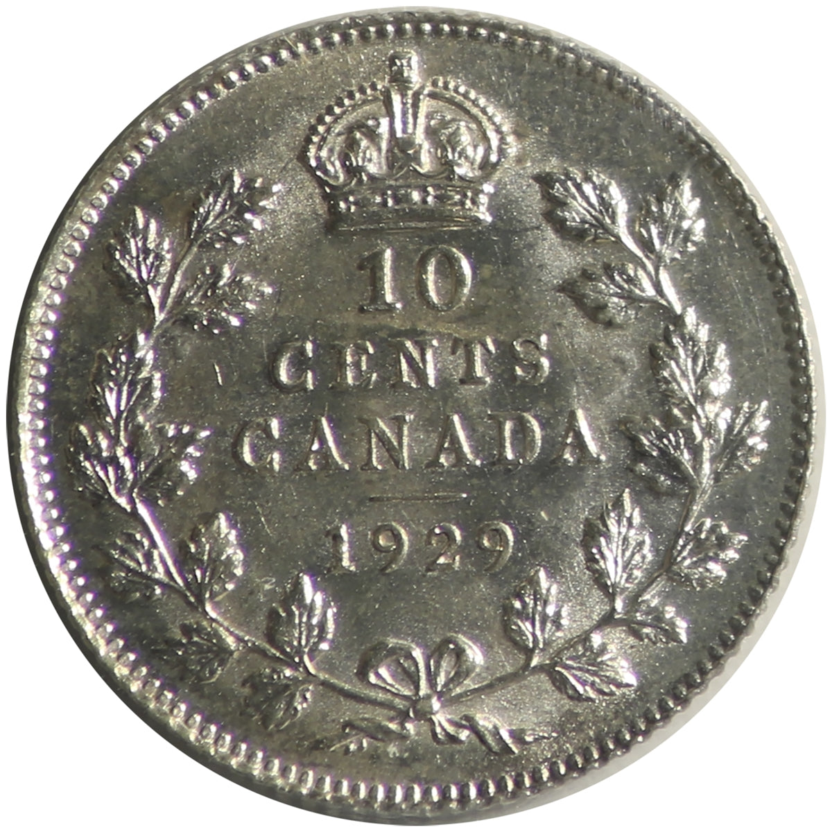 1929 Canada 10-cents ICCS Certified MS-62