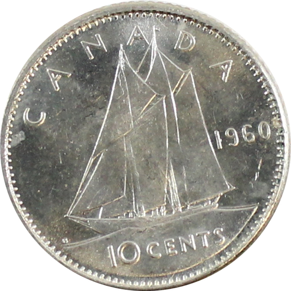 1960 Canada 10-cents Uncirculated (MS-60)