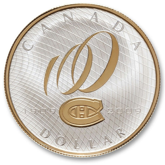 2009 Canada Montreal Canadiens 100th Anniversary Proof Sterling Silver Dollar