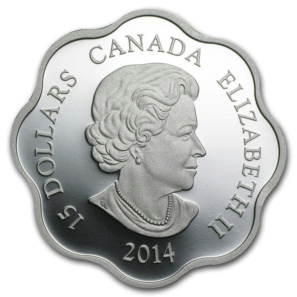 RDC 2014 Canada $15 Lunar Lotus Year of the Horse Fine Silver (No Tax) impaired