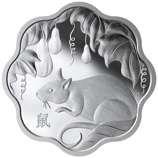 2020 Canada $15 Lunar Lotus: Year of the Rat Fine Silver (TAX Exempt)