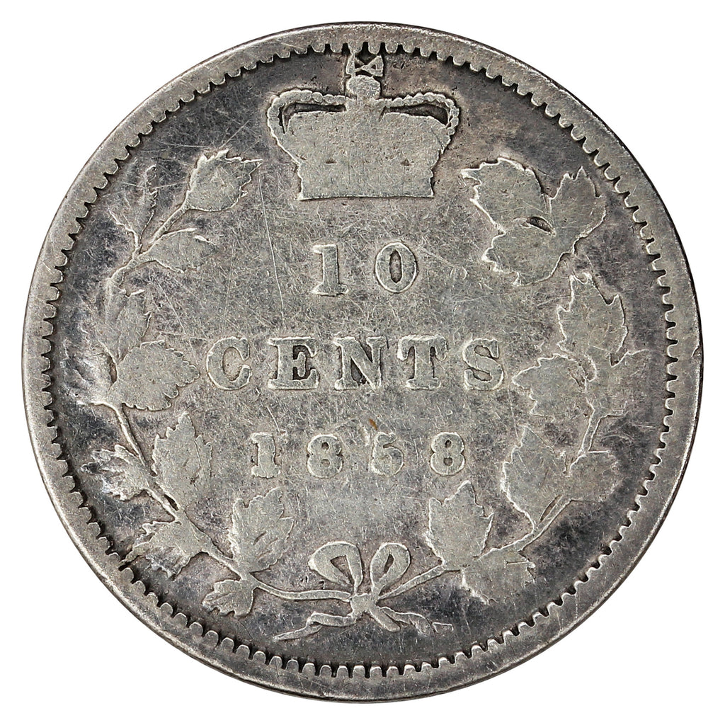 1858 Canada 10-cents Good (G-4)