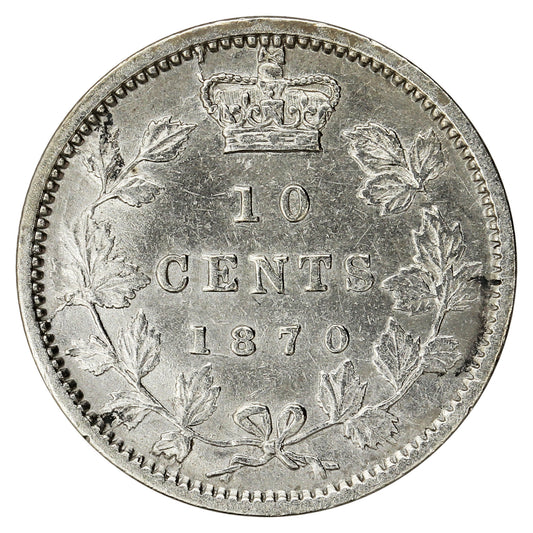 1870 Wide 0 Canada 10-cents VF-EF (VF-30) $