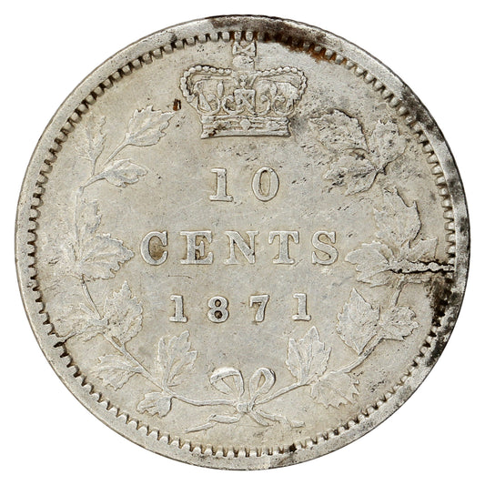 1871 Canada 10-cents VF-EF (VF-30) $