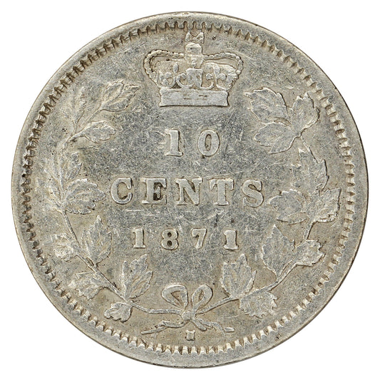 1871H Canada 10-cents Very Fine (VF-20) $