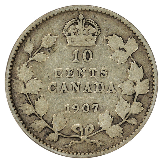 1907 Canada 10-cents G-VG (G-6)