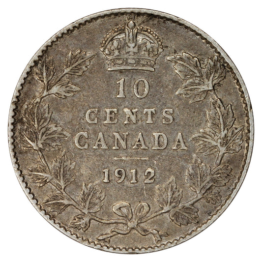 1912 Canada 10-cents Very Fine (VF-20)