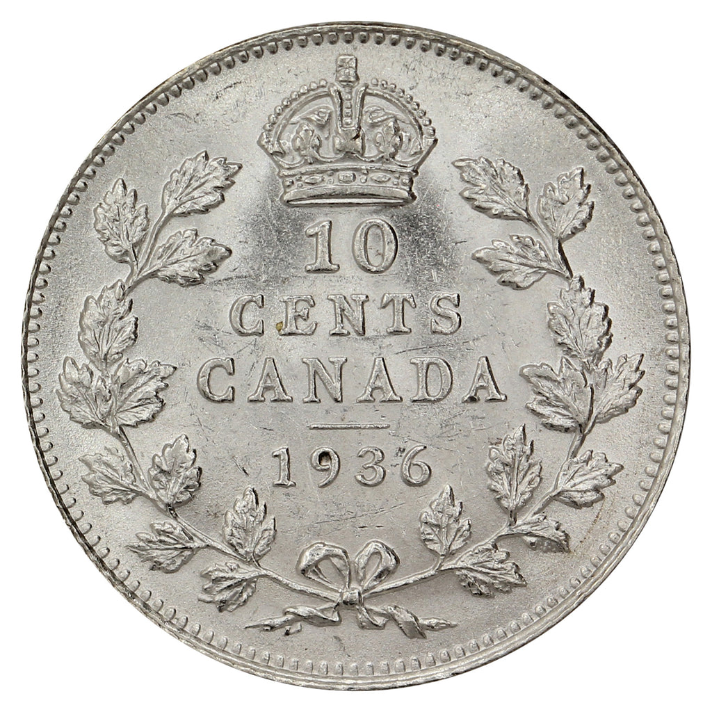 1936 Canada 10-cent UNC+ (MS-62) $