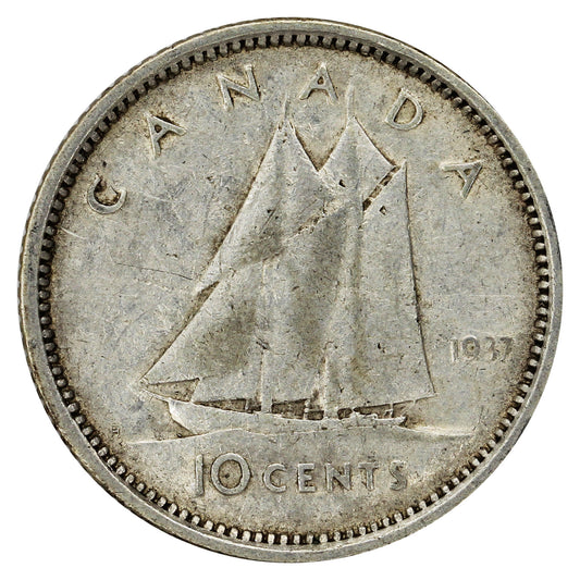 1937 Canada 10-cents Circulated