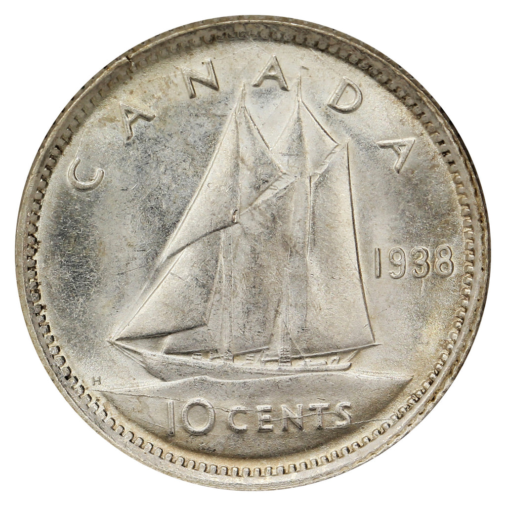 1938 Canada 10-cents Brilliant Uncirculated (MS-63) $