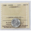 1938 Canada 10-cents ICCS Certified MS-64 (XSI 363)