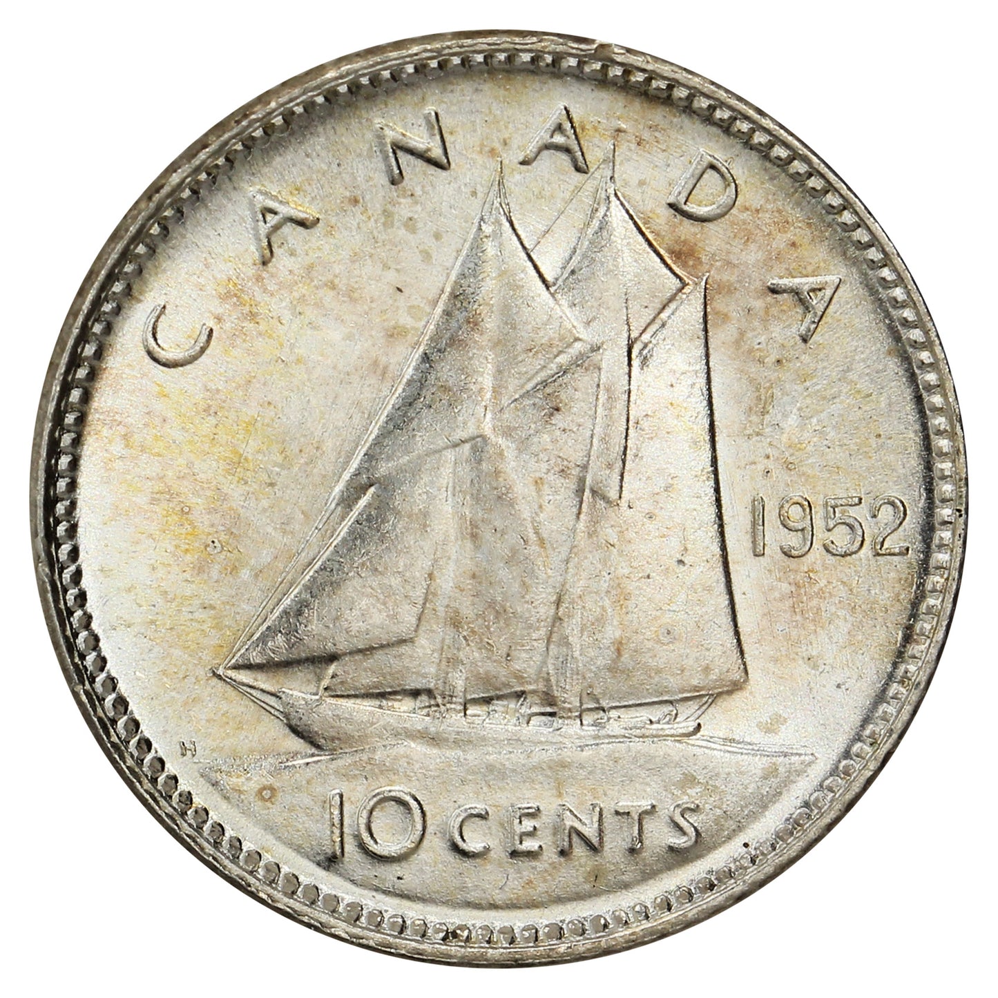 1952 Canada 10-cents Choice Brilliant Uncirculated (MS-64)