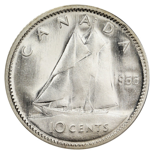 1955 Canada 10-cents Proof Like