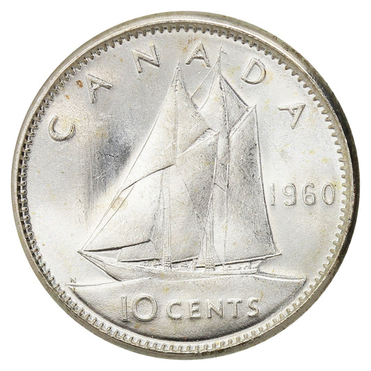 1960 Canada 10-cents Brilliant Uncirculated (MS-63)