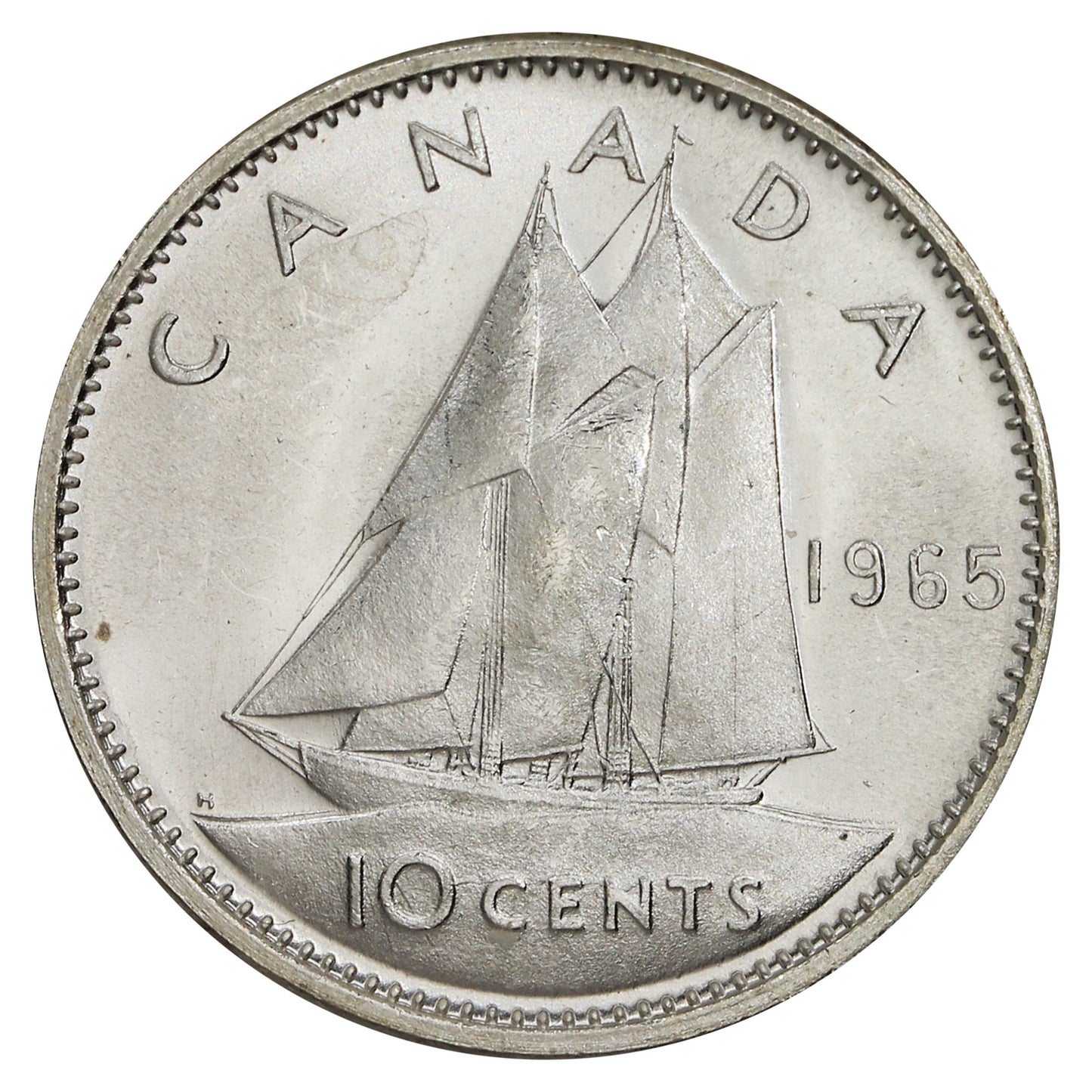 1965 Canada 10-cents Brilliant Uncirculated (MS-63)