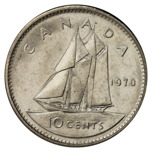 1970 Canada 10-cent Brilliant Uncirculated (MS-63)