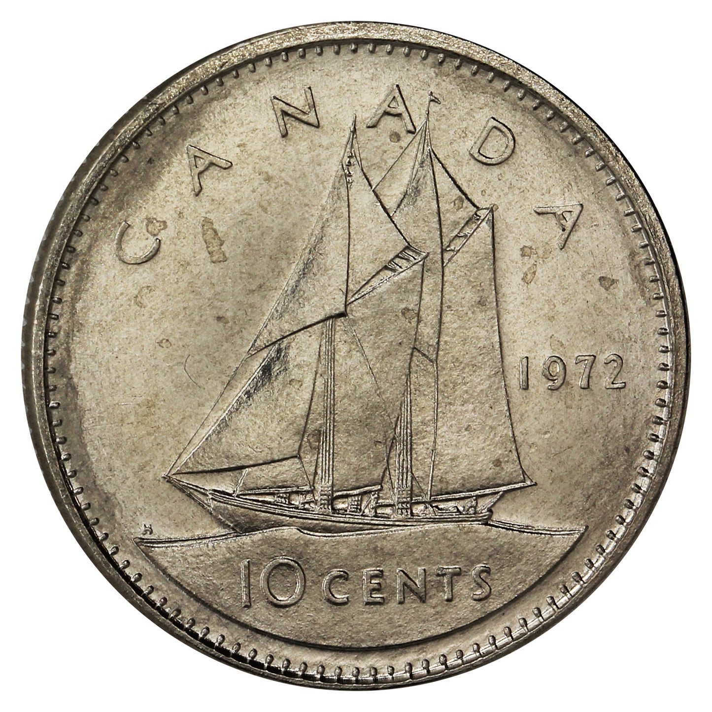 1972 Canada 10-cent Brilliant Uncirculated (MS-63)