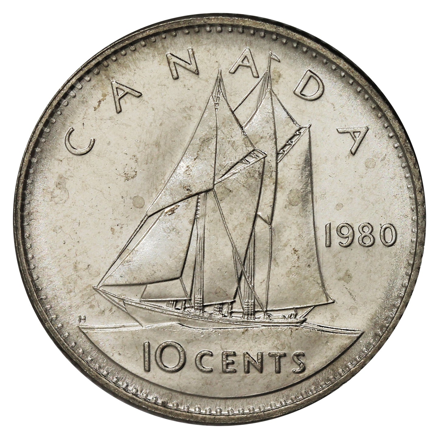 1980 Canada 10-cent Brilliant Uncirculated (MS-63)