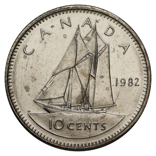 1982 Canada 10-cent Brilliant Uncirculated (MS-63)