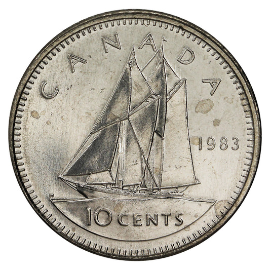 1983 Canada 10-cent Brilliant Uncirculated (MS-63)