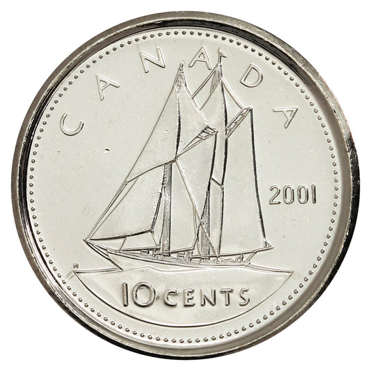 2001P Canada 10-cent Brilliant Uncirculated (MS-63)