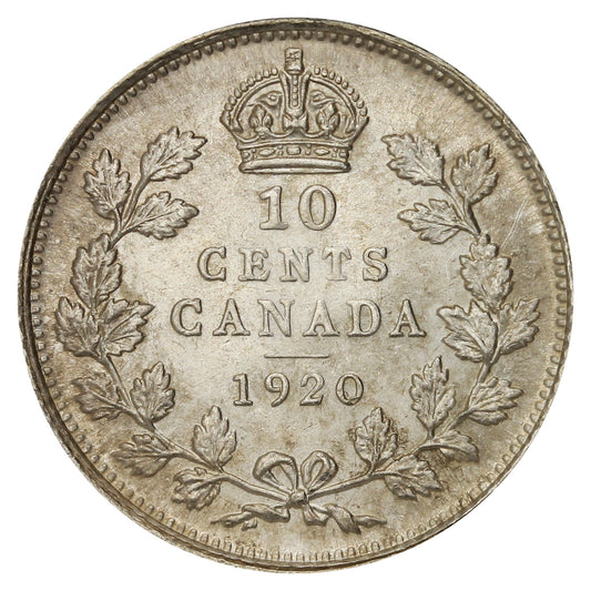 1920 Canada 10-cents UNC+ (MS-62) $