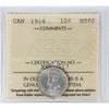 1916 Canada 10-cents ICCS Certified MS-60