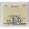 1930 Canada 10-cents ICCS Certified MS-65 (XMY 824)