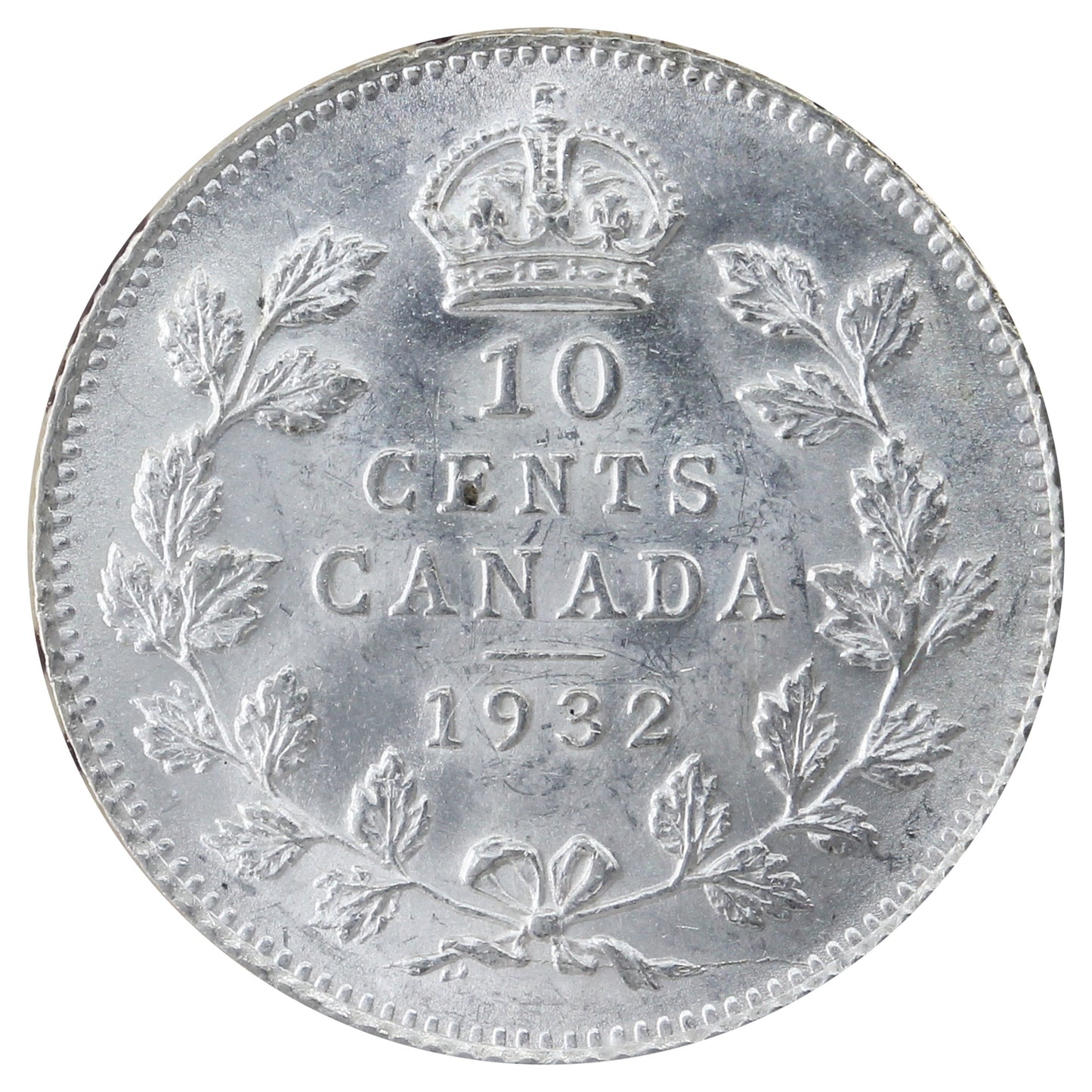 1932 Canada 10-cents ICCS Certified AU-58