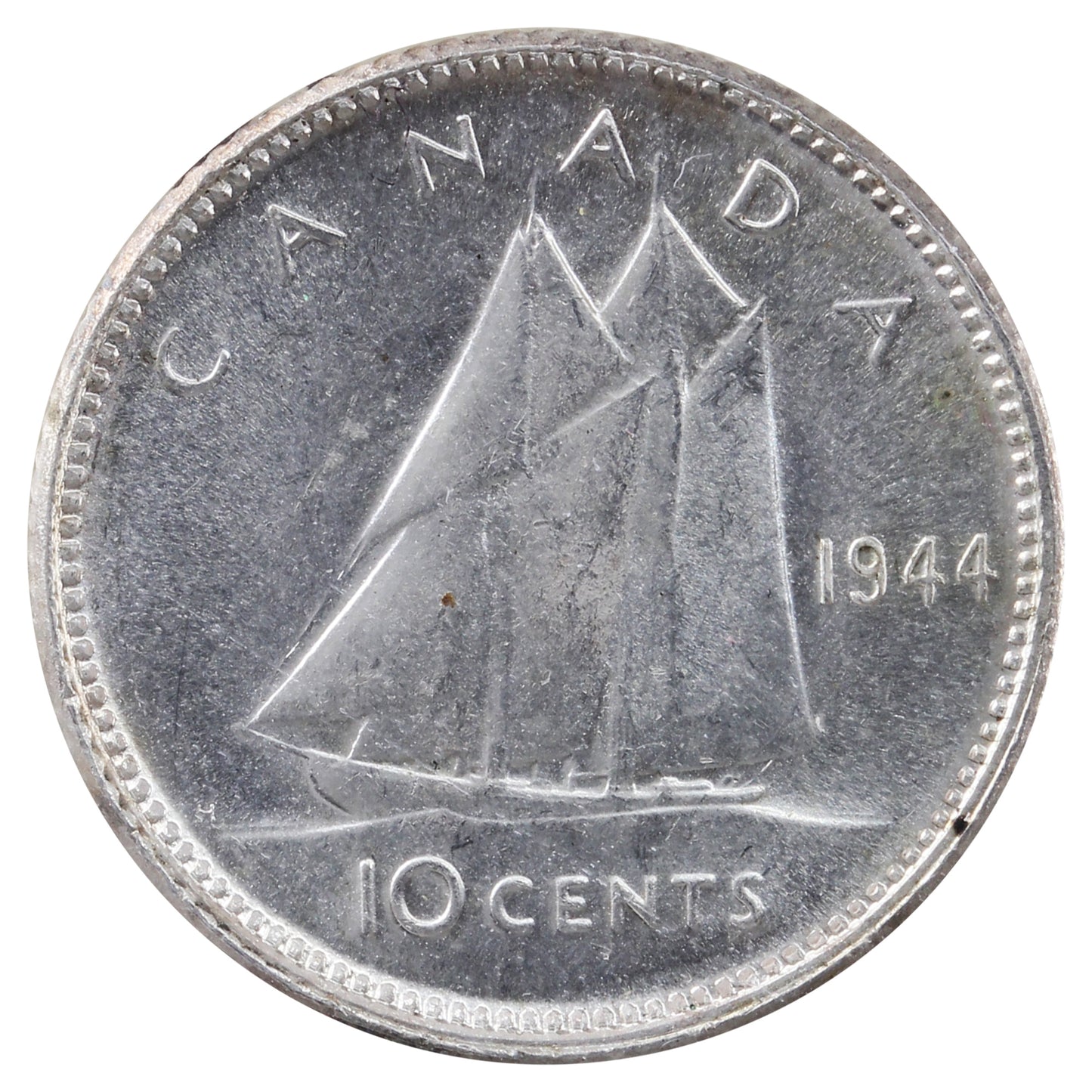 1944 Canada 10-cents ICCS Certified MS-64