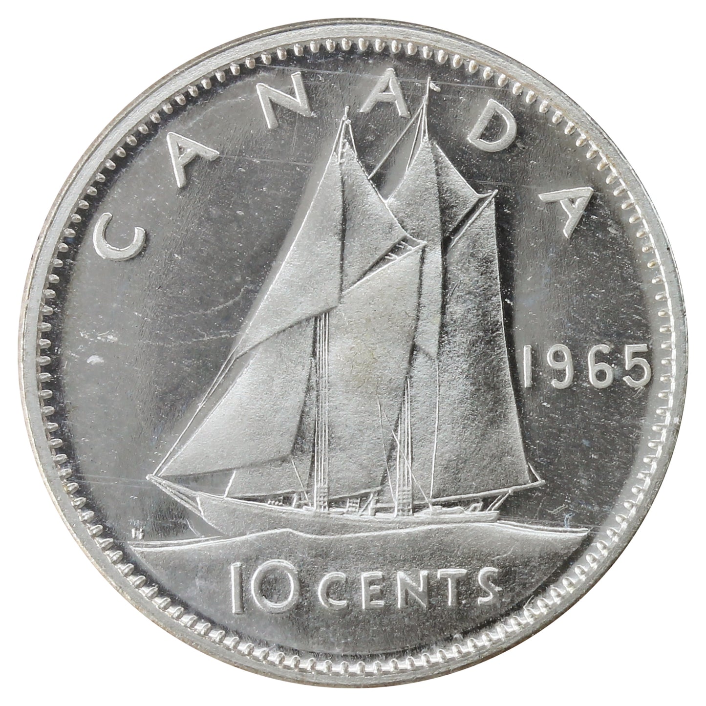 1965 Canada 10-cents ICCS Certified PL-64 Ultra Heavy Cameo