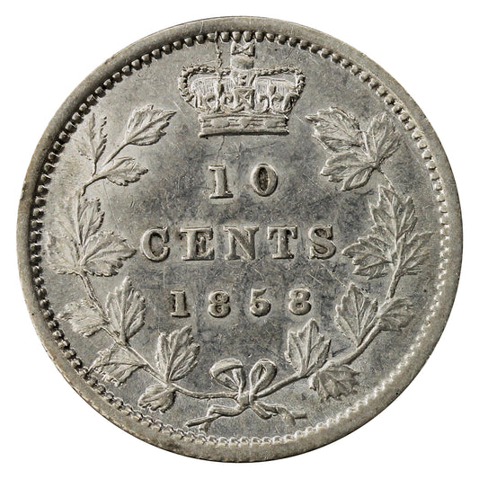 1858 Canada 10-cents Extra Fine (EF-40) $