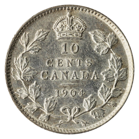 1904 Canada 10-cents EF-AU (EF-45) $