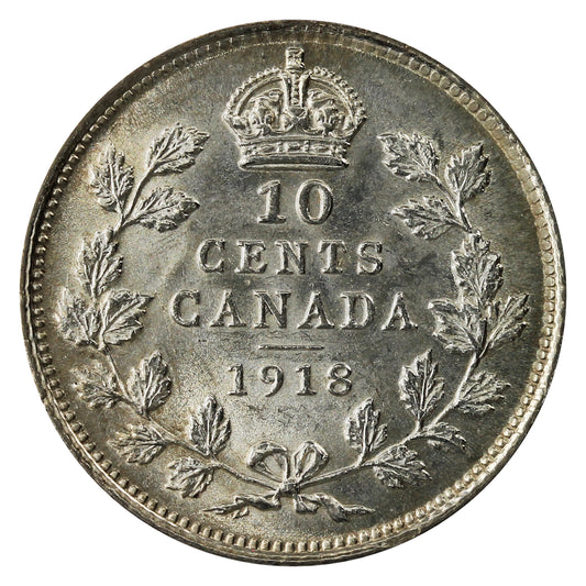 1918 Canada 10-cents Uncirculated (MS-60) $