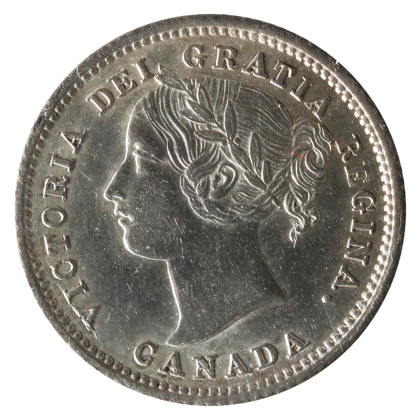 1870 Narrow 0/0 Canada 10-cents ICCS Certified EF-45