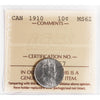 1910 Canada 10-cents ICCS Certified MS-62 (XVR 257)